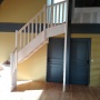 img Escalier en sapin blanc 2/4 tournant, escalier sur mesure